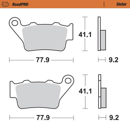 Moto Master Sintered Brake Pads - Rear APRILIA BMW HONDA HUSQVARNA KTM TRIUMPH YAMAHA