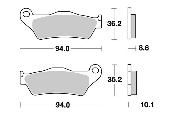 BRAKE PAD MOTO MASTER SINTERED REAR BMW R850GS 96-00 R1100GS 93-00 R1100RT 94-01 R1150GS 98-05