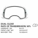 Load image into Gallery viewer, SAMPLE PICTURE - Oakley MX Dual Clear High Impact lens - for Airbrake (OA-59-070), Front Line (OA-102-516-007) and for Mayhem Pro (OA-100-838-001) goggles - have a 90% rate of transmission