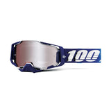 100% Armega Adult MX Goggles - Novel - HiPER Mirror Silver Flash Lens