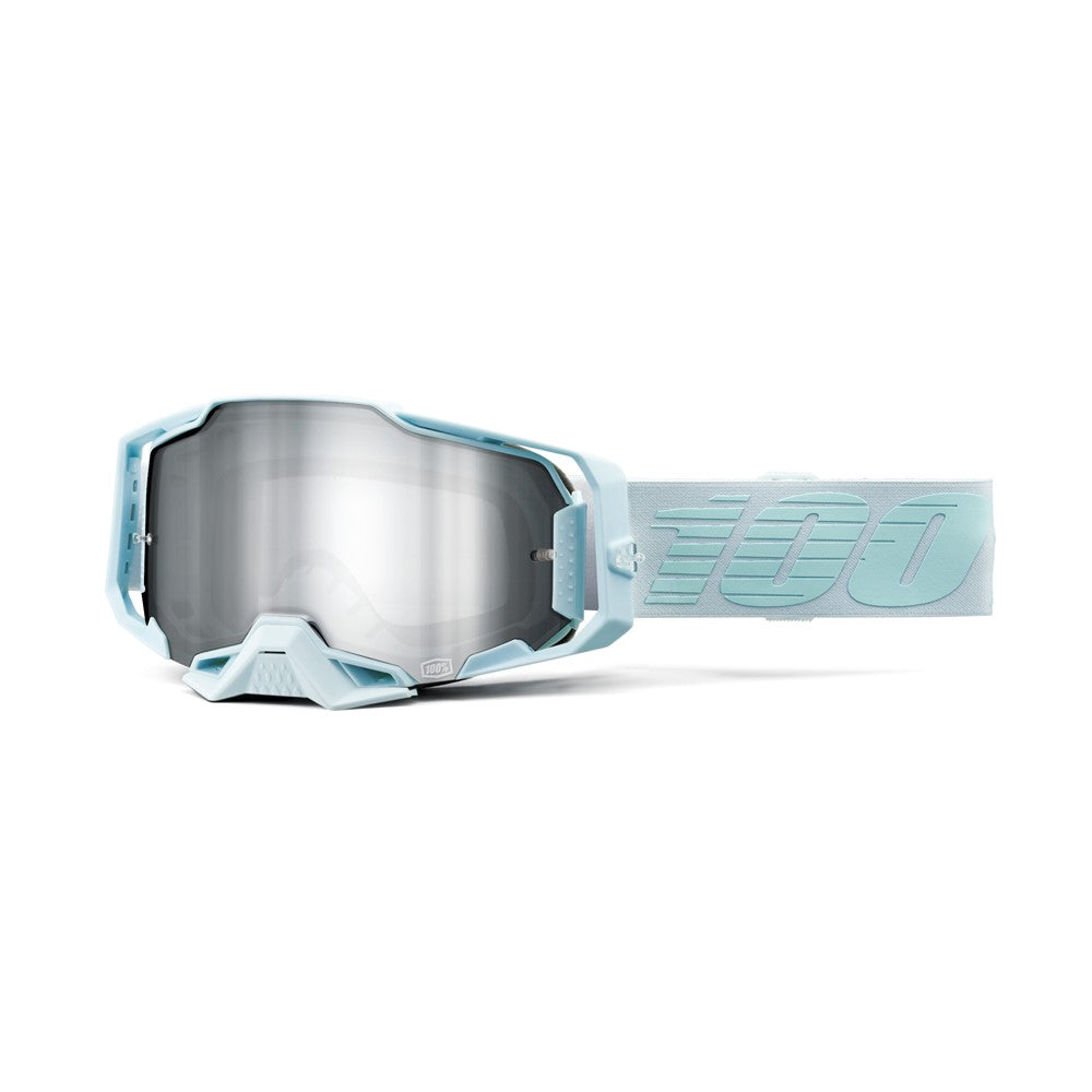 100% Armega Adult MX Goggles - Fargo - Mirror Silver Flash Lens