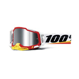 100% Racecraft 2 Adult MX Goggles - Arsham Red - Mirror Silver Lens