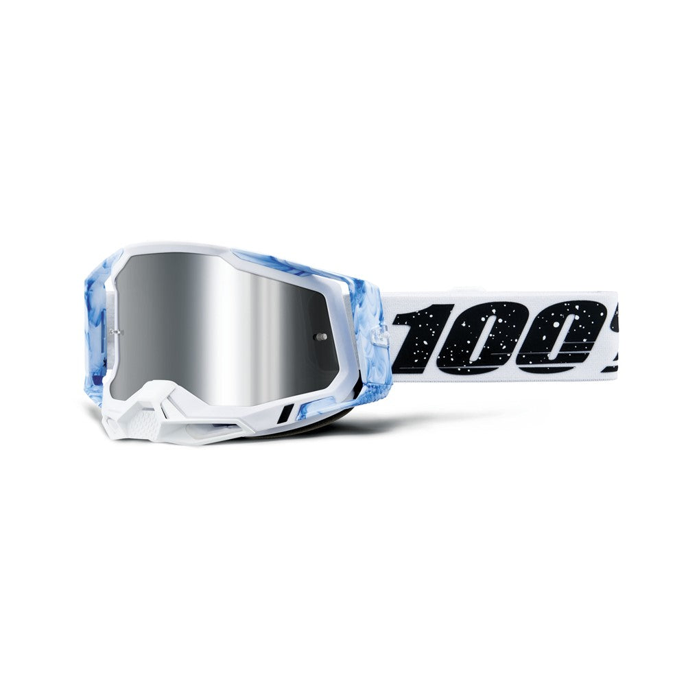 100% Racecraft 2 Adult MX Goggles - Mixos - Mirror Silver Flash Lens
