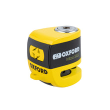 Load image into Gallery viewer, Oxford Micro XA5 Alarm Disc Lock - Yellow/Black