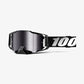 100% Armega Goggles - Adult - Black - Mirror Silver Lens