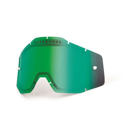 100% Gen1 Racecraft / Accuri / Strata Vented Dual Lens - Green Mirror