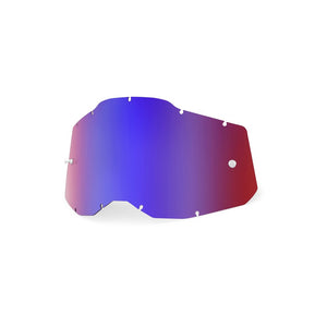 100% Racecraft 2 / Accuri 2 / Strata 2 Goggle Lens - Mirror Red/Blue