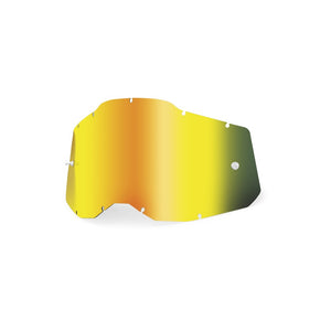 100% Racecraft 2 / Accuri 2 / Strata 2 Goggle Lens - Mirror Gold Lens