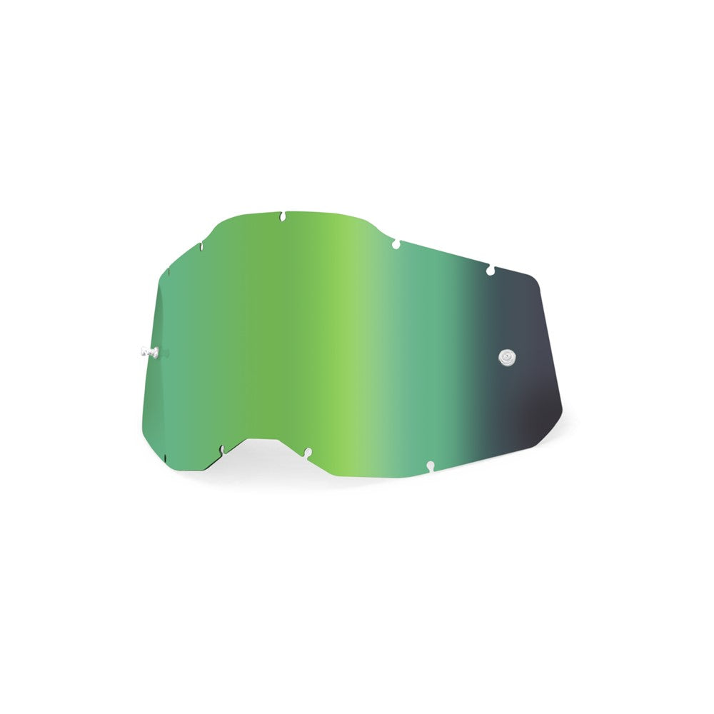 100% Racecraft 2 / Accuri 2 / Strata 2 Goggle Lens - Mirror Green