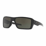 Oakley Double Edge Sunglasses - Matte Black frame with Dark Grey lens