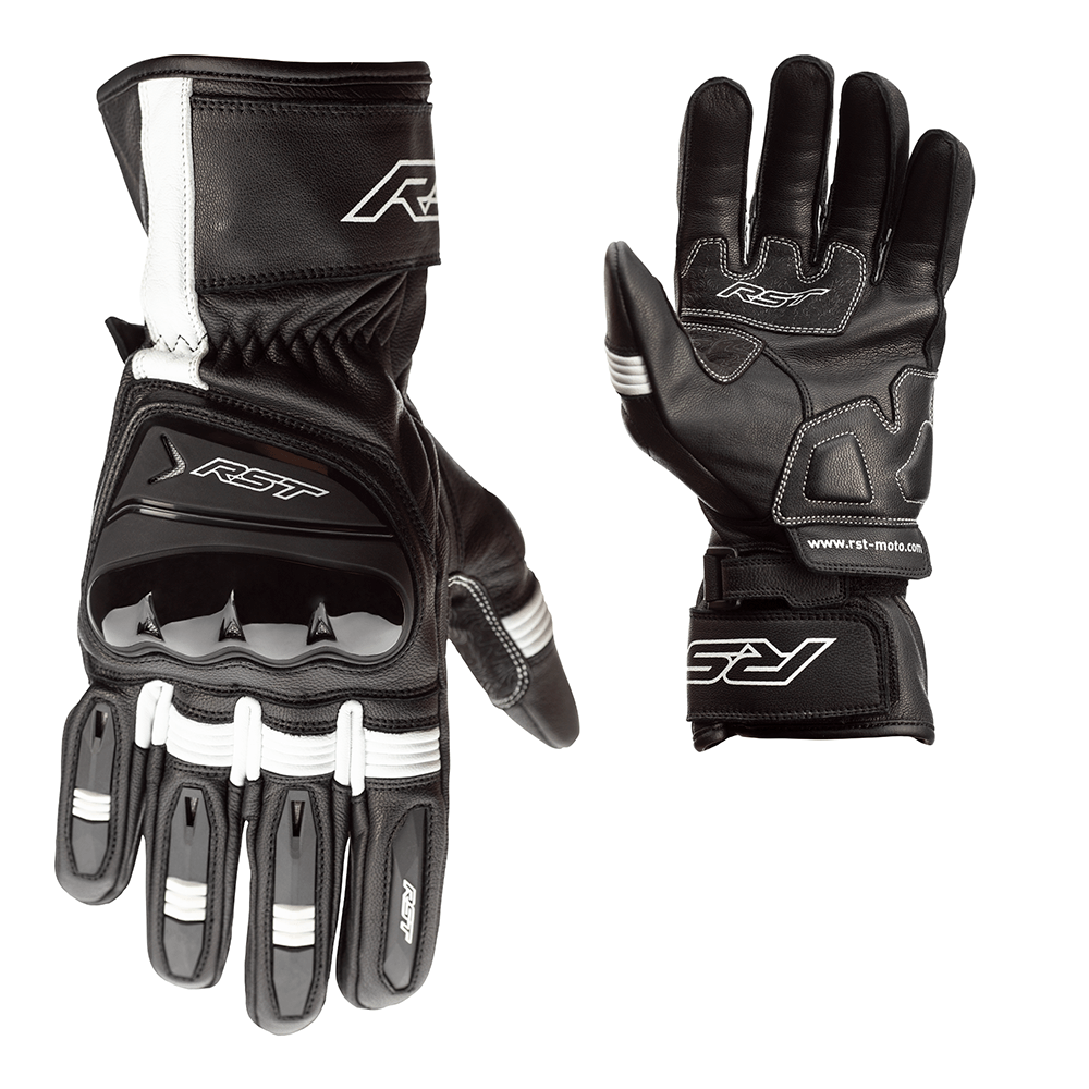 RST PILOT LEATHER GLOVE [BLACK/WHITE]