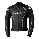 RST S1 Leather Jacket - BLACK WHITE