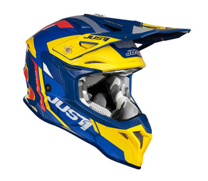 JUST1 J39 Adult X-Large MX Helmet - Reactor Yellow / Blue