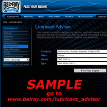 Load image into Gallery viewer, http://www.belray.com/lubricant_advisor has recommended oils, levels etc for bikes and quads