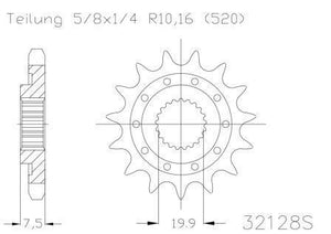 SPROCKET FRONT MOTO MASTER MADE IN HOLLAND HONDA CR125R 04-07 CRF250R CRF250X 04-17 13T