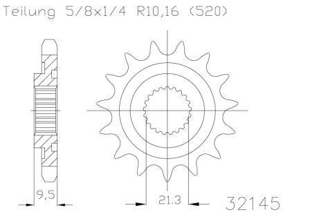 SPROCKET FRONT MOTO MASTER CR250R CR500R TRX450ER SPORTRAX TRX450R CRF450R CRF450X CRF450RX 15T