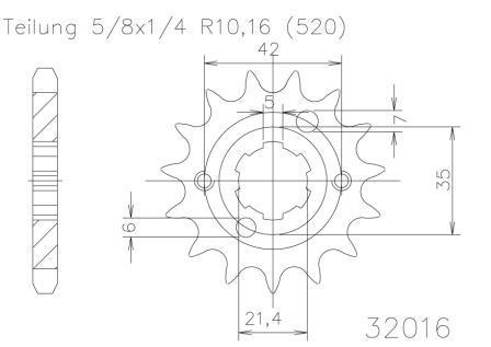 SPROCKET FRONT MOTO MASTER KAWASAKI KX450F 06-20 KLX450R 08-20 13T