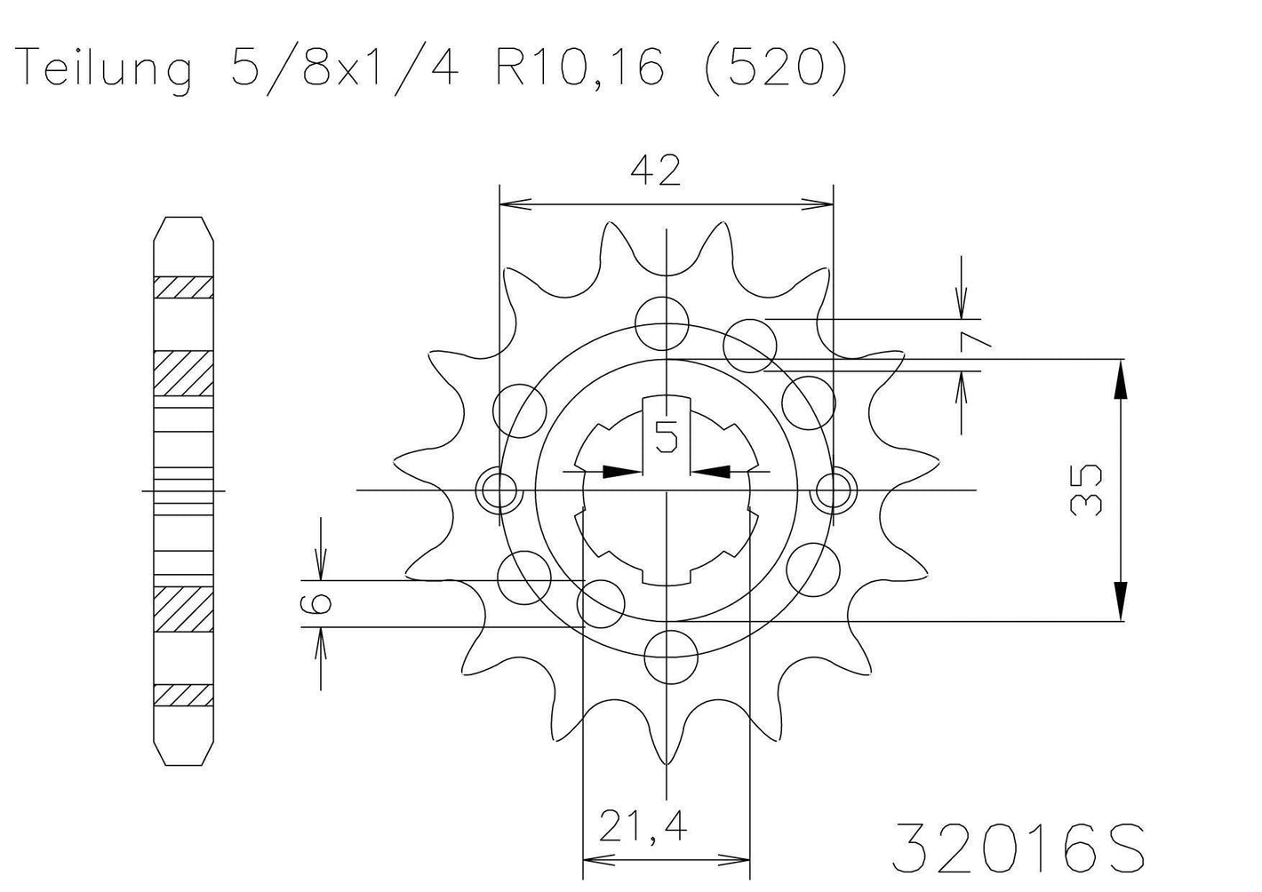 Moto Master Front Sprocket - Kawasaki KX450 - 14T