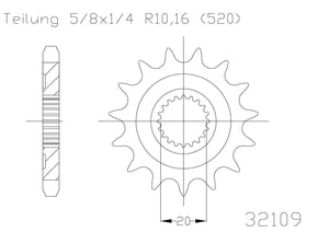 SPROCKET FRONT MOTO MASTER YZ125 YZ125X YZ250F YZ250FX WR250F WR250R EC250F EC300F EC450F 14T