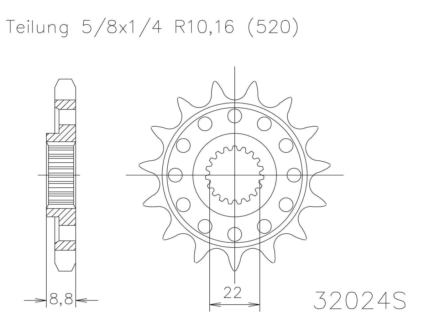 SPROCKET FRONT MOTO MASTER 13T BETA HUSABERG HUSQVARNA KTM