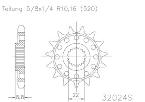 SPROCKET FRONT MOTO MASTER 13T BETA HUSABERG HUSQVARNA KTM