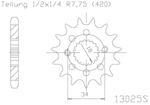 Moto Master Front Sprocket - Honda CRF150 R F - 14T