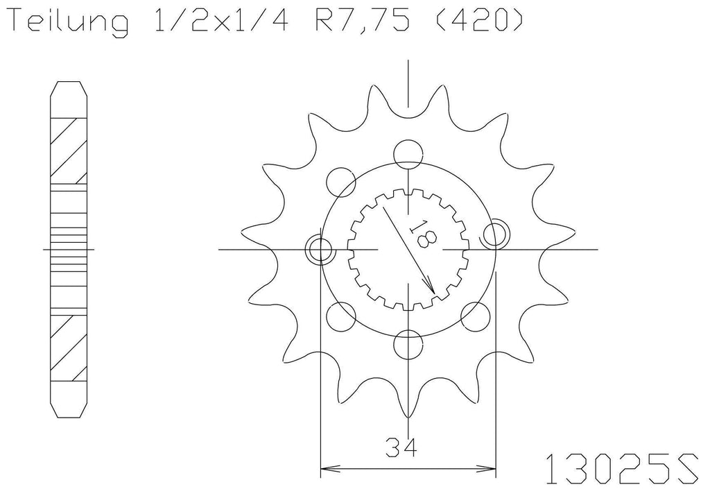 *SPROCKET FRONT MOTO MASTER MADE IN HOLLAND CRF150R 07-19 14T