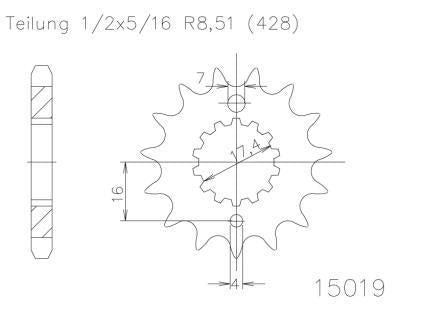 SPROCKET FRONT MOTO MASTER MADE IN HOLLAND YAMAHA YZ85 02-21 13T