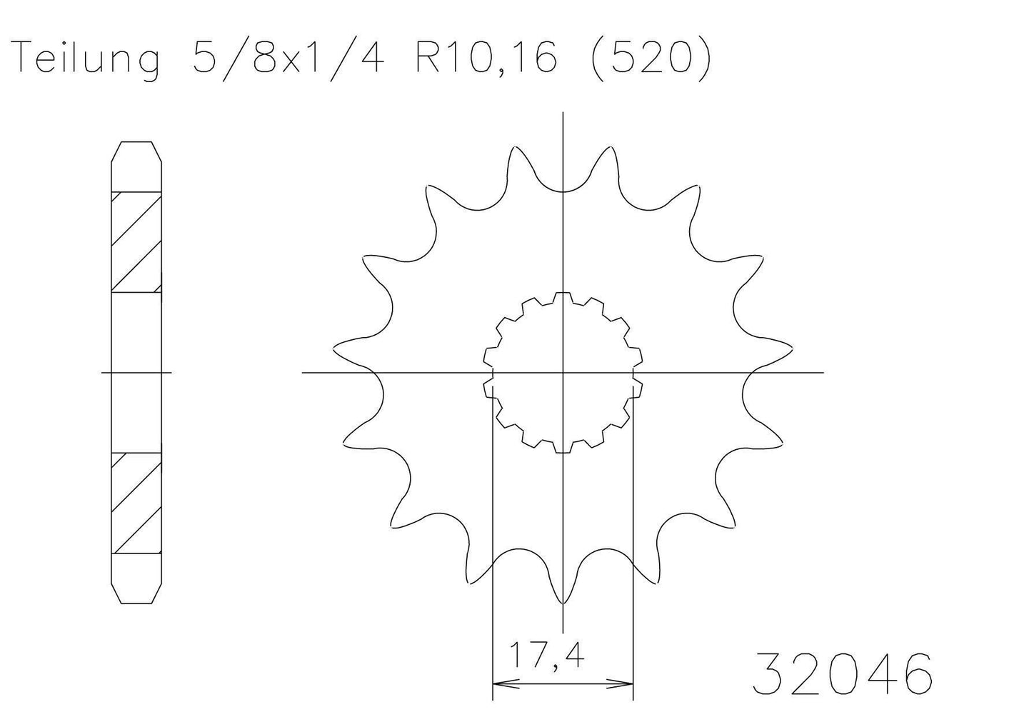 SPROCKET FRONT MOTO MASTER MADE IN HOLLAND YZ125 87-04 WR200 91-92 GAS GAS EC125 03-18 12T