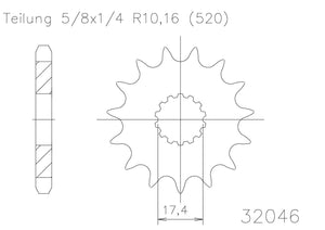 SPROCKET FRONT MOTO MASTER MADE IN HOLLAND YZ125 87-04 WR200 91-92 GAS GAS EC125 03-18 12T