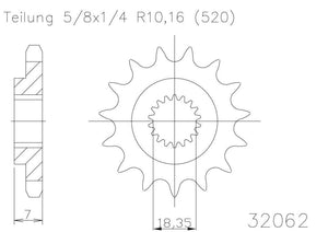 SPROCKET FRONT MOTO MASTER MADE IN HOLLAND  RM125 83-14 RMZ250 07-12 12T