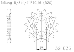 SPROCKET FRONT MOTO MASTER HUSQVARNA TC250 09-13 TE250 TXC250 10-13 TE310 11-12 TXC310 12-13 13T