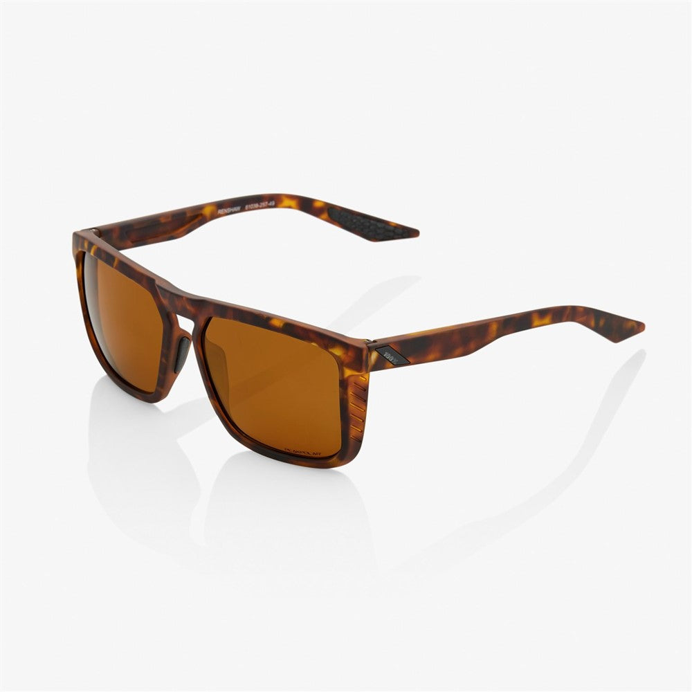 100% Renshaw Soft Tact Havana Sunglasses - Bronze PEAKPOLAR Lens