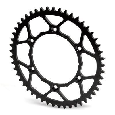 SPROCKET REAR ULTRALIGHT STEEL MOTO MASTER KX85 KX100 YZ80 YZ85 RM80 RM85 53T BLACK 428 PITCH