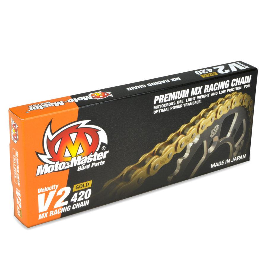 Moto-Master V2 420 Chain - 130 Link Gold