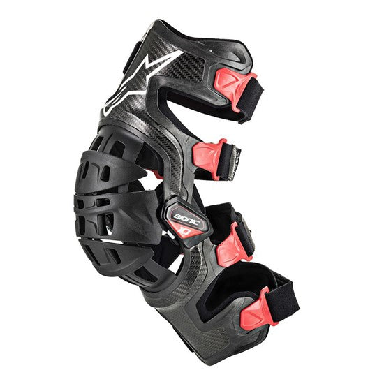 Alpinestars Bionic-10 Carbon Knee Brace - Left - Black/Red