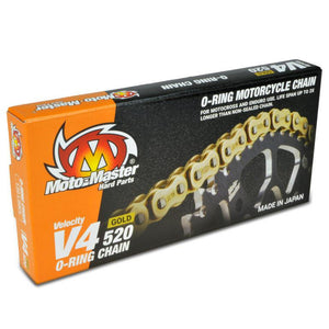 Moto-Master V4 O-Ring 520 Chain - 120 Link Gold