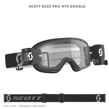 Load image into Gallery viewer, Buzz MX Pro Goggle WFS Black Grey Clear wks lens