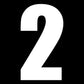 101 Race Numbers 6" White