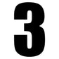 101 Race Numbers 6" Black