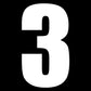 101 Race Numbers 6" White