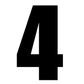 101 Race Numbers 6" Black