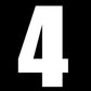 101 Race Numbers 6" White