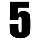 101 Race Numbers 6" Black