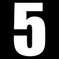 101 Race Numbers 6" White