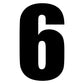 101 Race Numbers 6" Black