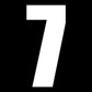 101 Race Numbers 6" White