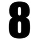 101 Race Numbers 6" Black