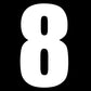 101 Race Numbers 6" White