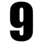 101 Race Numbers 6" Black